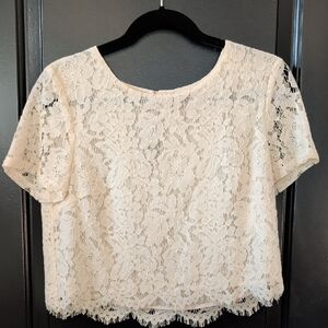 Banana Republic Cropped Lace Blouse